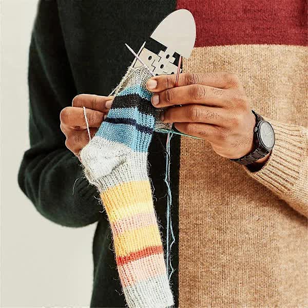 Wooden Sock Blockers for Knitting, Adjustable, 6 pcs Knitting Blockers V1188-CAQQ-77895-1