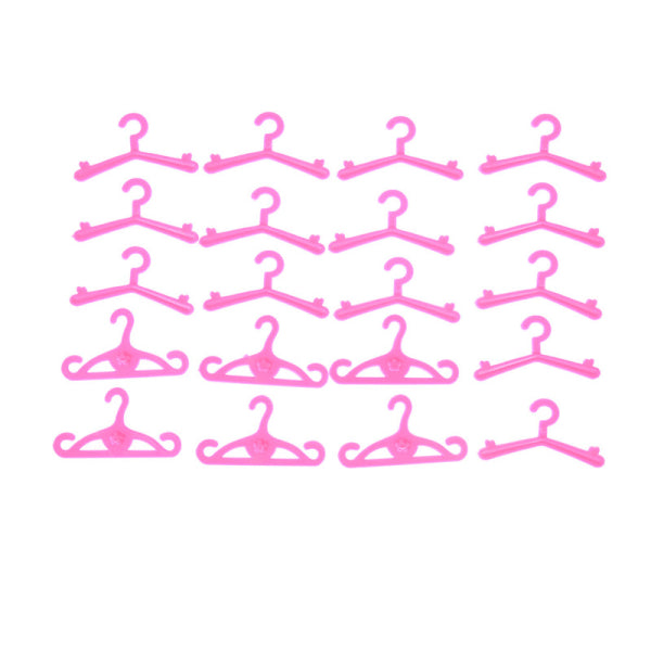 20 pcs/lot Pink Hangers Dress Clothes Accessories For Barbie Doll 0 V1188-CAQQ-9507-1