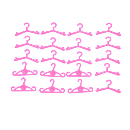 20 pcs/lot Pink Hangers Dress Clothes Accessories For Barbie Doll 0 V1188-CAQQ-9507-1