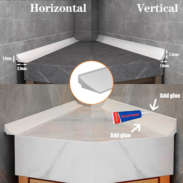 Self-adhesive sealing strip 2 m white compatible with bathtub shower sink wet room floor V1188-CAQQ-97832-1