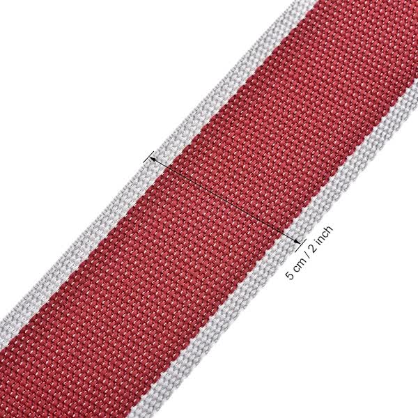 Luggage Straps Suitcase Belts with Buckle and Lock, 2M x 5cm Adjustable PP Packing Straps, Red Gray, 4pcs V1188-CARR-3184-1