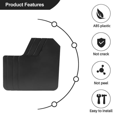 Universal Car Mud Flaps 4pcs Set for Pickup Van Truck with Screws V1188-CAWW-17139-1