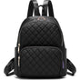 Women's Casual Backpack - Anti-Theft Nylon Small Backpack, Black V1188-CAWW-6657-1
