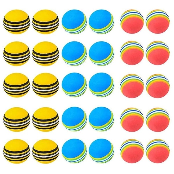EVA Golf Training Balls 30 pcs Soft Practice Balls for Indoor and Outdoor Use V1188-CAWW-7846-1