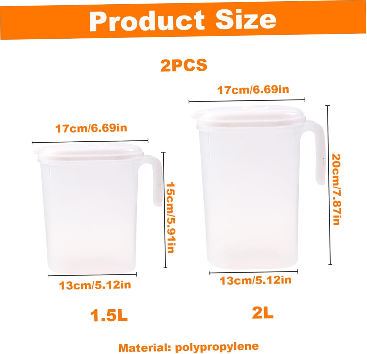 Cooling Water Jug 1.5L 2L Plastic Filter Lid Leak Proof for Juice Iced Tea V1188-CE-41F-00073