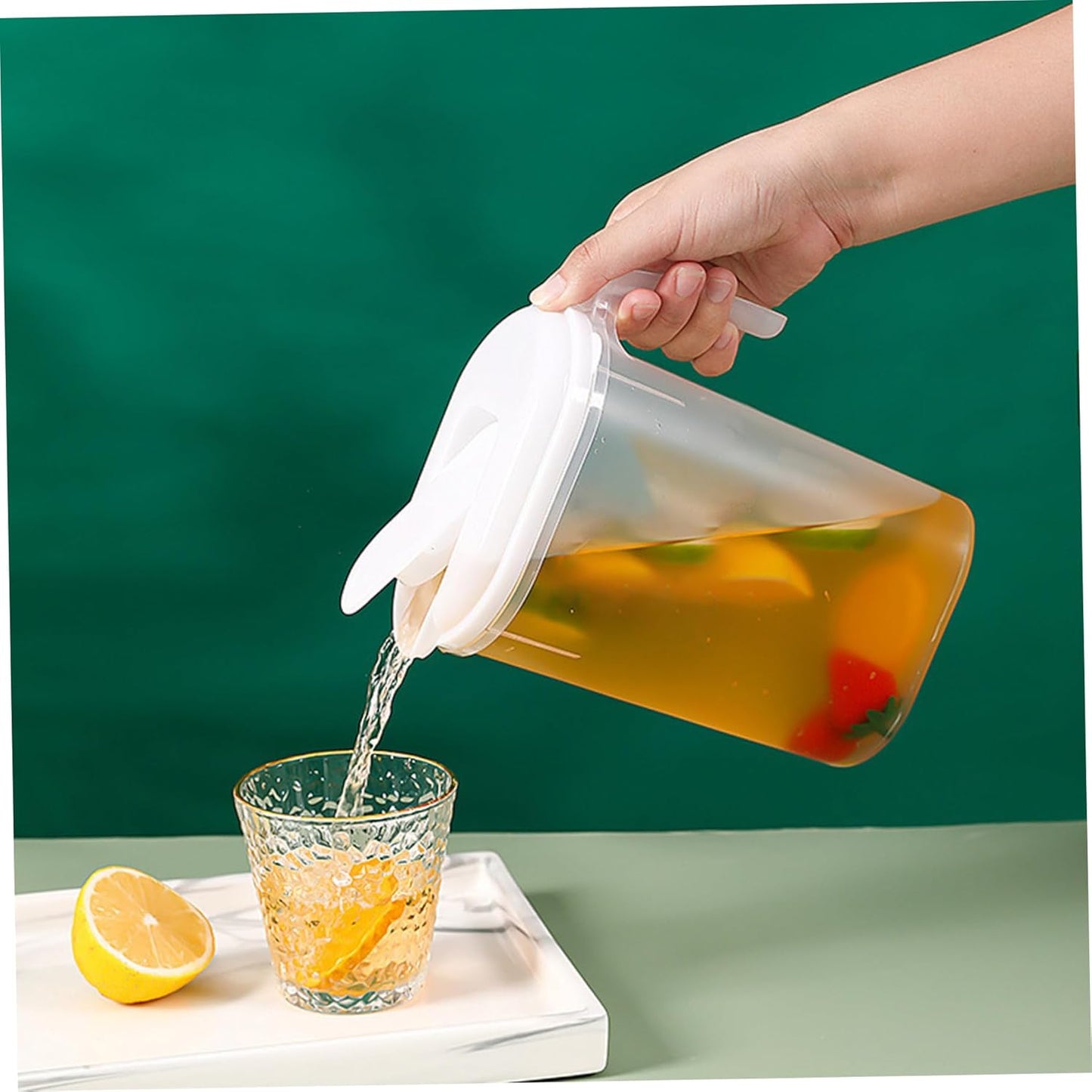 Cooling Water Jug 1.5L 2L Plastic Filter Lid Leak Proof for Juice Iced Tea V1188-CE-41F-00073