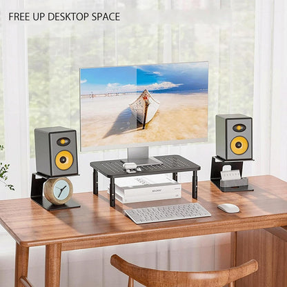 Studio Monitor Stand, 2-Pack Speaker Stands for Desk or Bookshelf, Stable Speaker Stands for Home Studio or V1188-CE-41F-00205