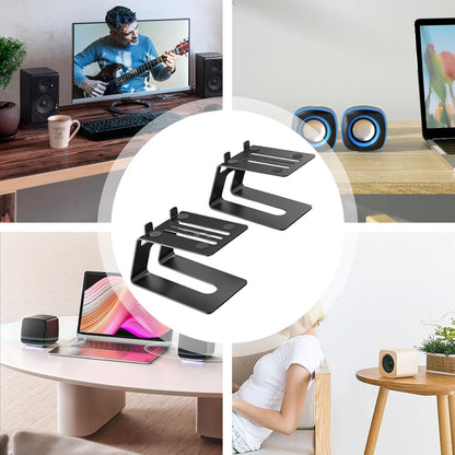 Studio Monitor Stand, 2-Pack Speaker Stands for Desk or Bookshelf, Stable Speaker Stands for Home Studio or V1188-CE-41F-00205