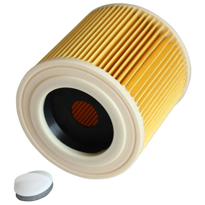 2x Cartridge Filter for Vacuum Cleaner, Compatible with Karcher WD2 WD3 MV3 MV2 A2004 A2054 A2204 A2656 V1188-CE-MO00057