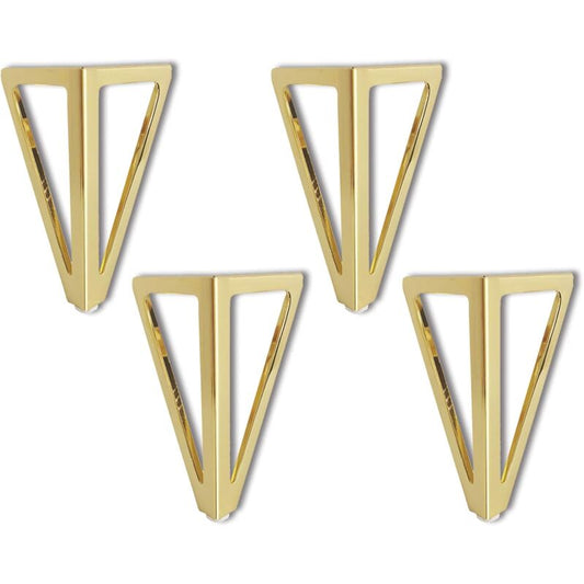 Set of 4 Replacement Furniture Legs, 15 cm, Triangular, Gold, DIY Table Legs, for Chairs, Cabinets and Sofas, V1188-CE-MO00122