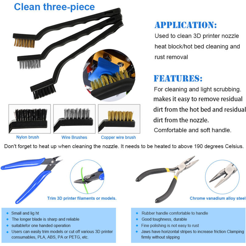 3D Printer Tools 3D Printer Spare Part 32 Parts 3D Printer Accessory Kit V1188-CE-MO00194