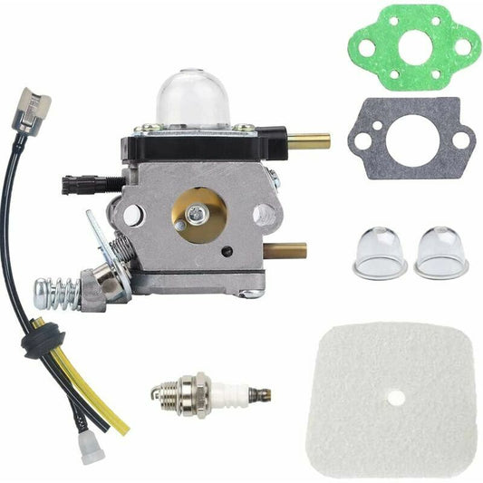 Mantis Tiller Parts Carburetor C1U-K54A with Air Filter Repower Kit for Mantis 2-Stroke 7222 7222E 7222M 7225 V1188-CE-MO02276