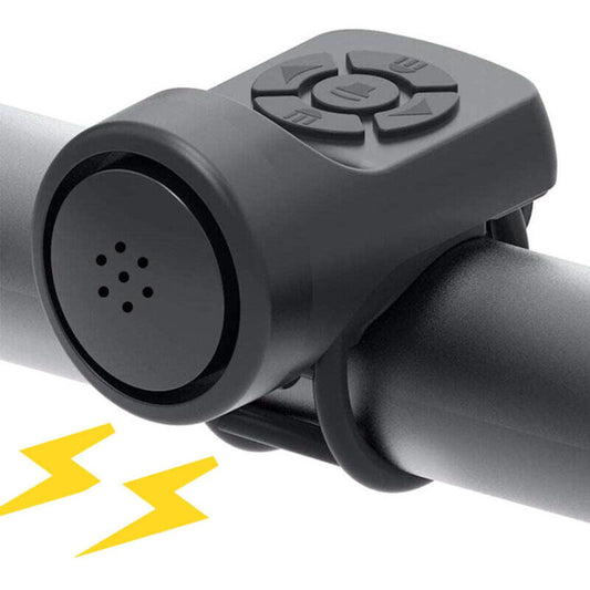 Electric Bicycle Horn 120dB, Portable USB Charging Rubberskin Bell with Alarm for Mountain and Road Bike. V1188-CE-MO02286