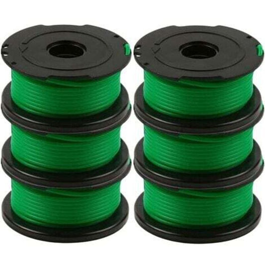 Pack of 6 spools of line for Black and Decker GL7033, GL8033, GL9035 grass trimmer, 6 m, V1188-CE-MO02678