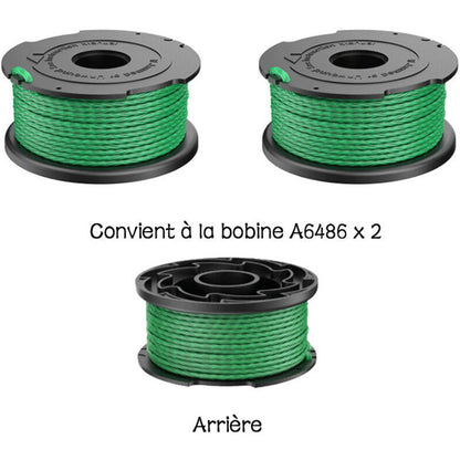 Green Trimmer Line Spool 2-Pack Compatible with Black \u0026 Decker GL7033 GL8033 GL9035 A6482 Grass Trimmer V1188-CE-MO02756