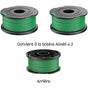 Green Trimmer Line Spool 2-Pack Compatible with Black \u0026 Decker GL7033 GL8033 GL9035 A6482 Grass Trimmer V1188-CE-MO02756