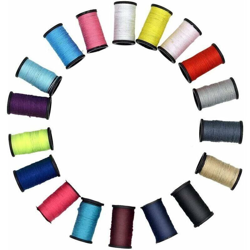 Sewing Kit 52 Accessories with 18 Thread Spools Black Box for Beginners Kids Adults Travel Compatible with V1188-CE-MO02806
