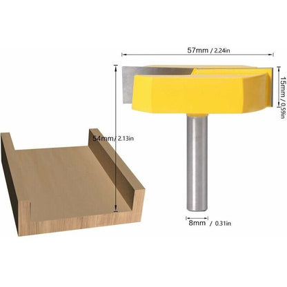 Router, Edge Router, 8mm Router, Bottom Cleaning Router, T-Slot Routers, 8x57mm Bottom, Yellow Blade, from DE V1188-CE-MO03168