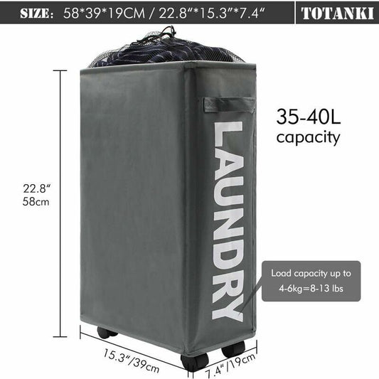 Gray Collapsible Laundry Hamper 22\ V1188-CE-MO03842