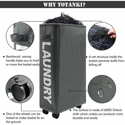 Gray Collapsible Laundry Hamper 22\ V1188-CE-MO03842