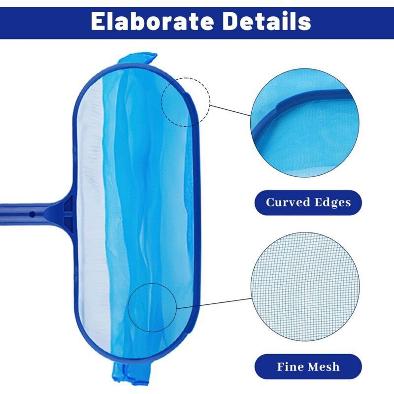 Pool Skimmer with Fine Mesh Net and Telescopic Handle for Easy Cleaning V1188-CE-MO04152