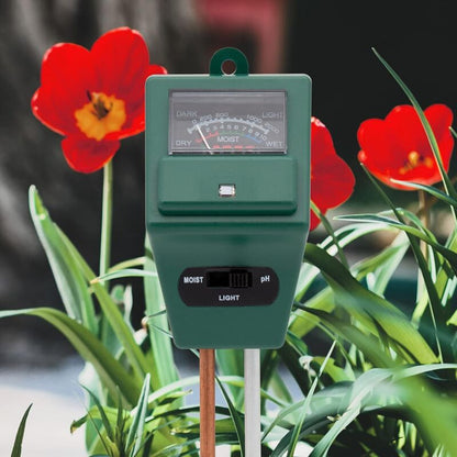 3-in-1 Soil pH Moisture Meter Test Kit for Flowers Grass Plant Garden Lawn with Probe V1188-CE-MO04225