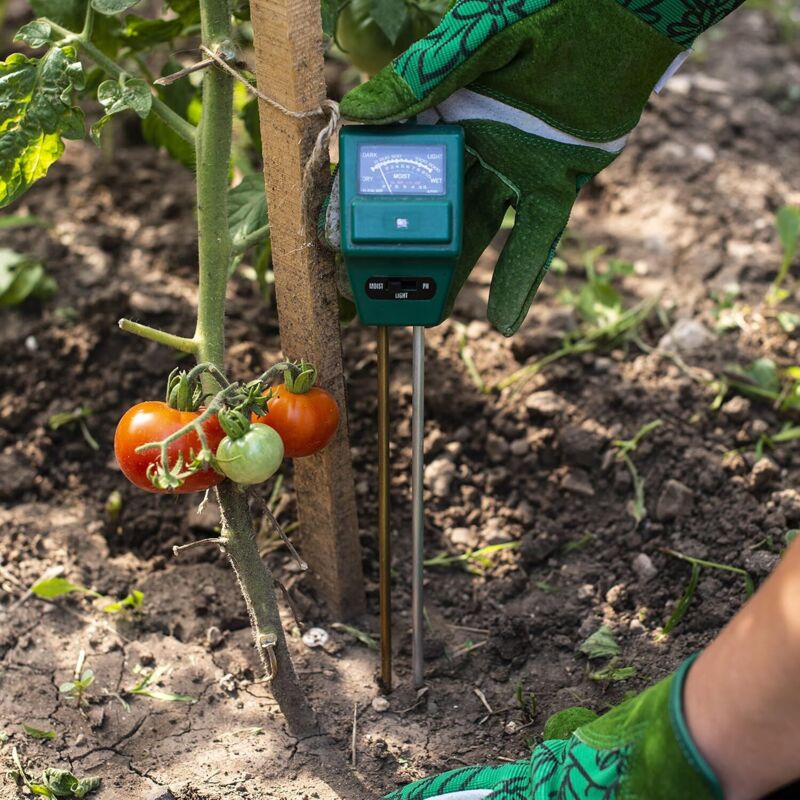 3-in-1 Soil pH Moisture Meter Test Kit for Flowers Grass Plant Garden Lawn with Probe V1188-CE-MO04225