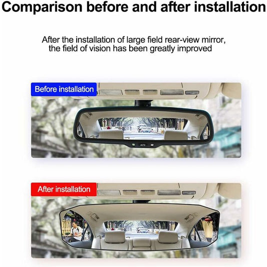 Universal Wide Angle Panoramic Interior Rearview Mirror for Car or Truck Cabin 23884mm V1188-CE-MO07362