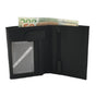 Spacious men's leather wallet with 12 card slots - Black V1188-CE-N00528