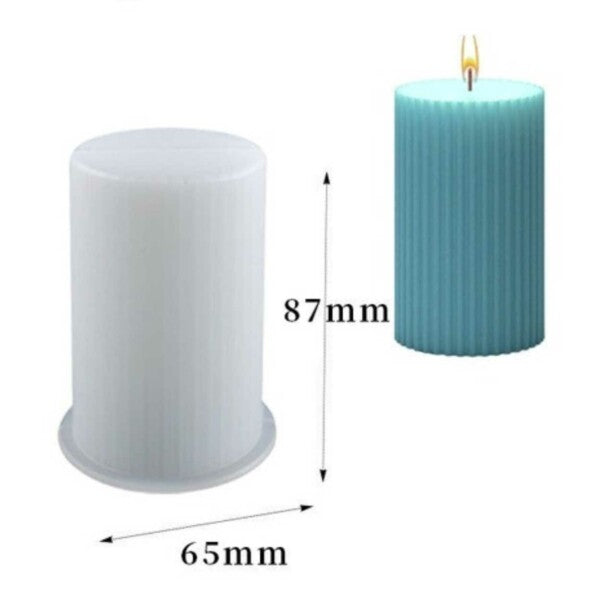 White Silicone Ribbed Candle Mold DIY for Halloween Candles V1188-CE-Y1009-00196