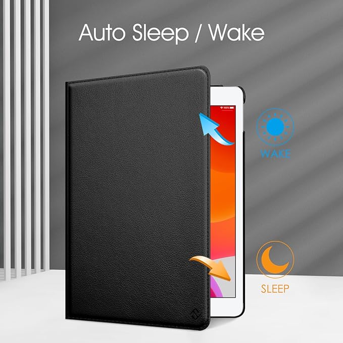 Fintie Rotating Case for iPad 10.2 inch iPad 9th 8th 7th Gen 360 Degree Auto Wake Sleep Black V1188-CE-Y1016-00010