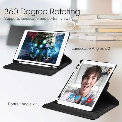 Fintie Rotating Case for iPad 10.2 inch iPad 9th 8th 7th Gen 360 Degree Auto Wake Sleep Black V1188-CE-Y1016-00010