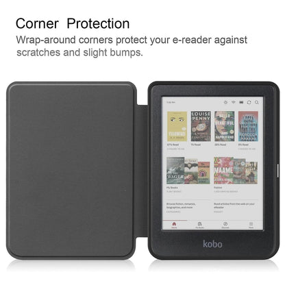 KOBO Clara Colour Compatible Leather Case Caster Black LGL V1188-CE-Y1016-00115