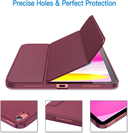 iPad (A16) 11th/10th Generation Case, Slim Stand Hard Back Cover with Auto Wake/Sleep Function, Burgundy V1188-CE-Y1016-00436-13