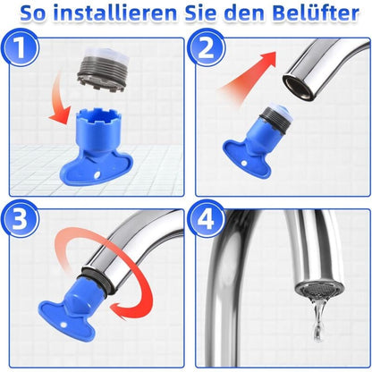 M18.5 Faucet Aerator 6-Pack External Thread Water Saver with 2 Aerator Keys V1188-CE-Y1217-00429