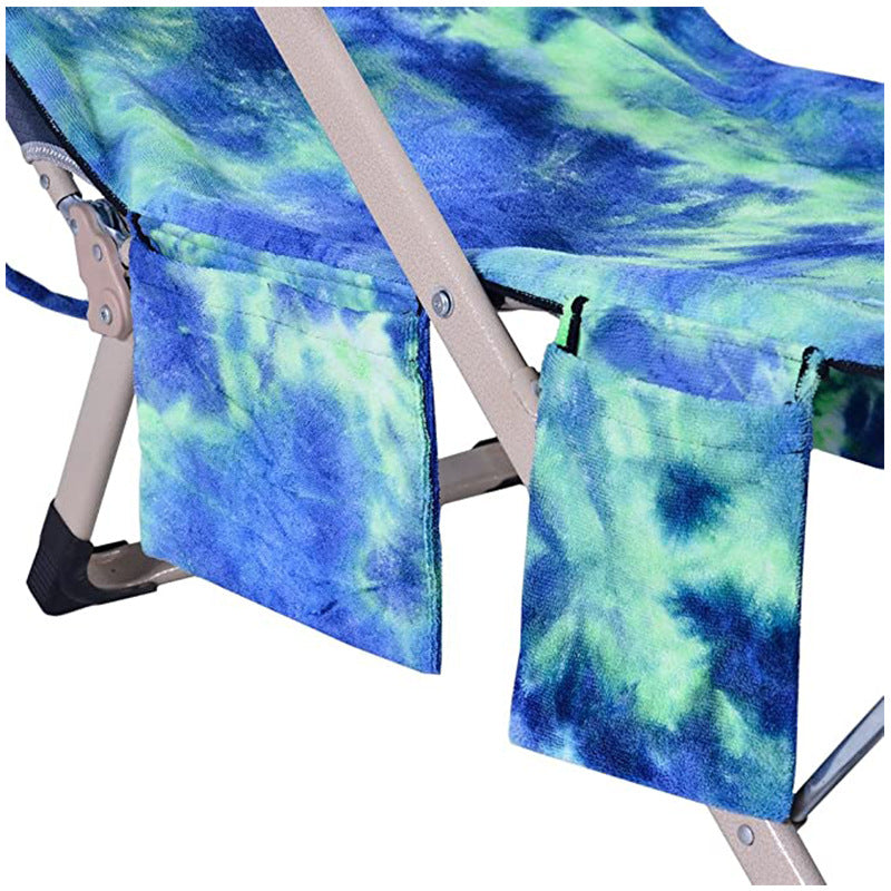 Beach Chair Cover with Side Pockets for Garden and Sunbathing V1188-CE-Y1900246