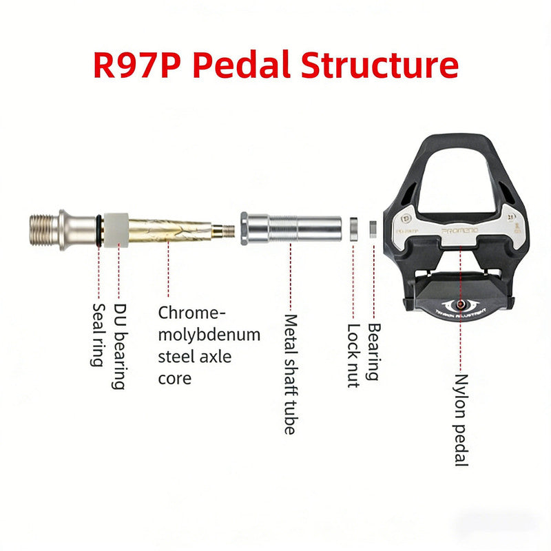 PROMEND bicycle clipless pedals, compatible with SHIMANO SPD-SL system V1188-CE-Y200117