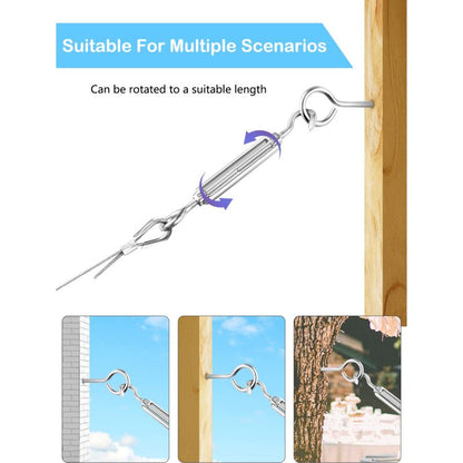 30M/2mm Stainless Steel Wire Kit with M5 Tensioner for Plants, Clothesline, Railings V1188-CE-Y400175