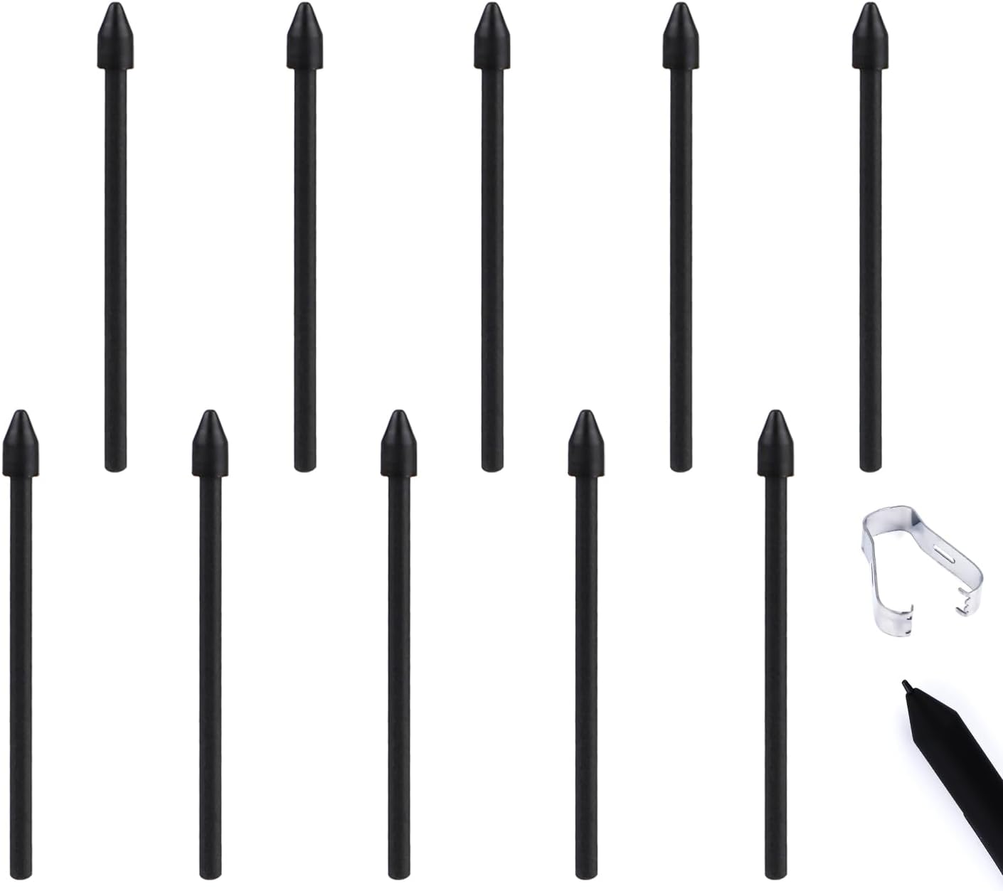 S Pen Nibs 10pcs Black for Compatible with Samsung Galaxy Tab S6 S7 S7 Plus S8 S8 Plus with Installation Tool V1188-CE-Y41-00152-1