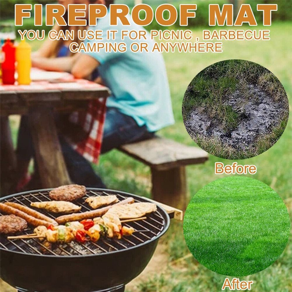 Fireproof Mat for Fireplace, Hearth & Grill Floor Protector 50X80CM V1188-CE-Y700072