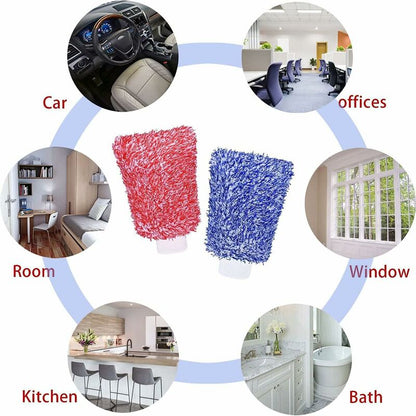 Microfiber Car Wash Mitt Gloves Super Absorbent Chenille for Kitchen and Auto Cleaning V1188-CE-Y710-00693