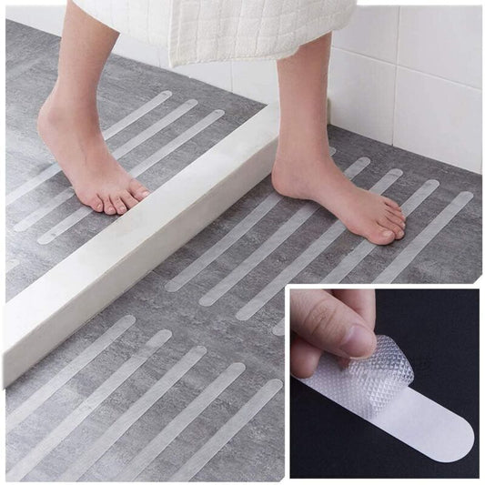 24 Anti-Slip Stickers Shower Stickers Bath Safety Strips Transparent Self-Adhesive Anti-Slip Strips Stickers V1188-CE-Y710-02902