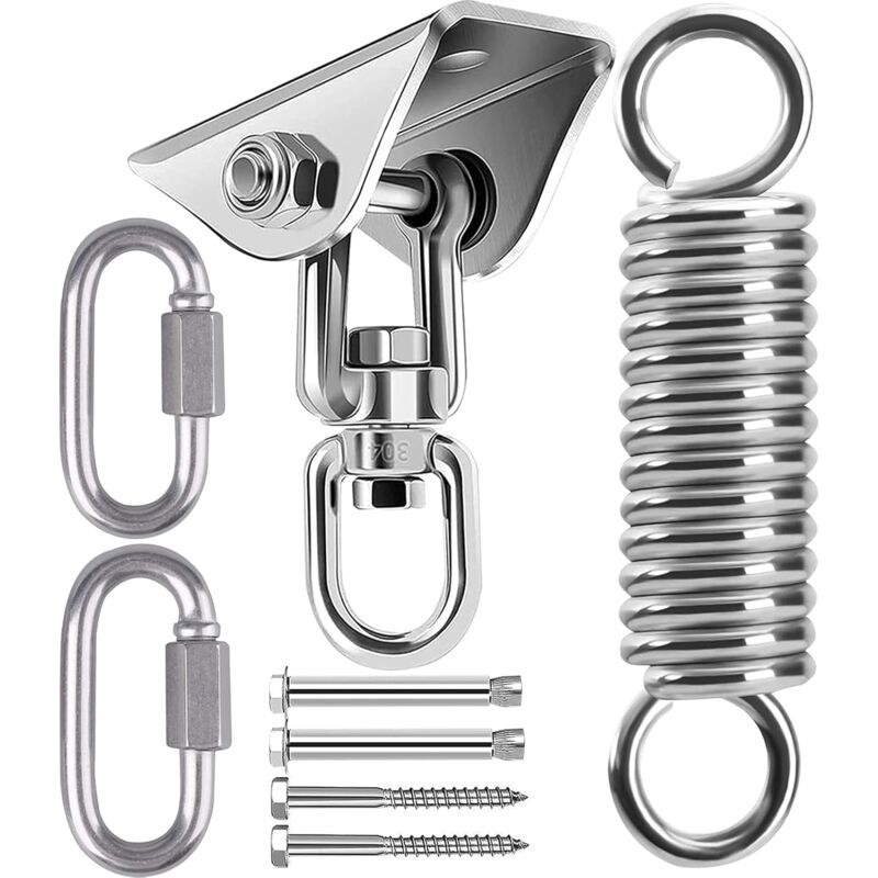 Stainless Steel Ceiling Mount Hanging Chair Spring Hook Kit, 360 degrees Rotation, 450 kg Capacity V1188-CE-Y711-02398