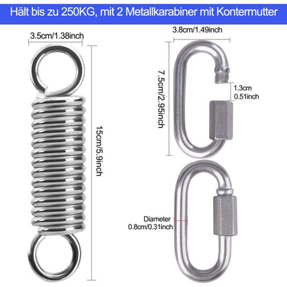 Stainless Steel Ceiling Mount Hanging Chair Spring Hook Kit, 360 degrees Rotation, 450 kg Capacity V1188-CE-Y711-02398