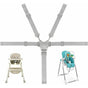 Adjustable 5-Point Safety Harness for Child Seats and Strollers, Gray - Compatible with Most Brands V1188-CE-Y711-03034