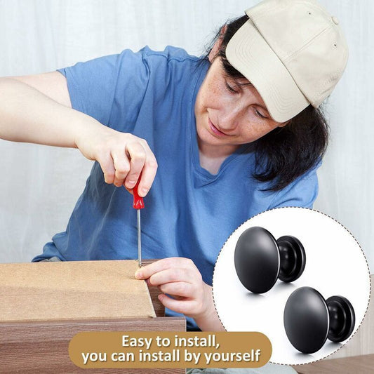 20PCS 29mm Vintage Black Door Knobs Drawer Handles Compatible with Furniture Cabinets Kitchen Doors V1188-CE-Y711-03315