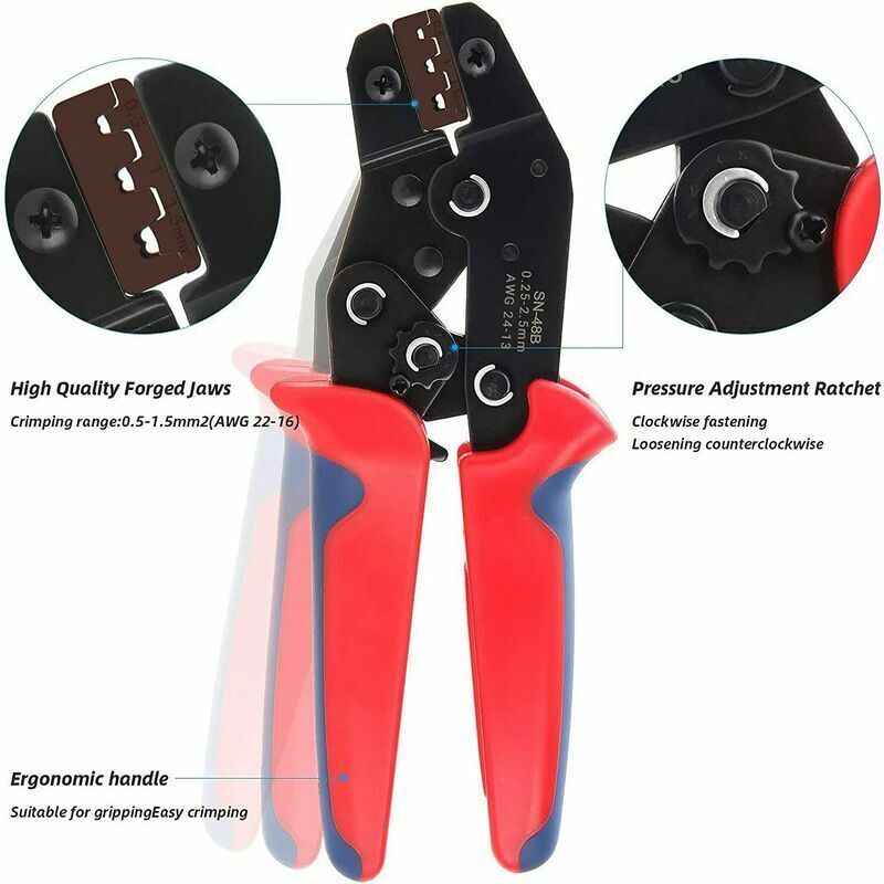 Cable Lug Pliers SN-48B for Electrical Wire Connectors with Ergonomic Handle V1188-CE-Y721-00093