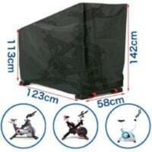 Waterproof Exercise Bike Cover - 123 x 58 x 113/142 cm - Dustproof and Sunproof - for Outdoor Cycling V1188-CE-Y721-00316