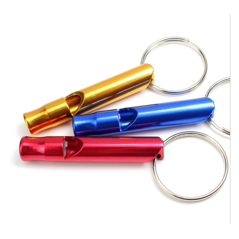 5-pack Aluminum First Aid Whistle with Keychain for Sports, Hiking, Camping, Climbing V1188-CE-Y721-02539