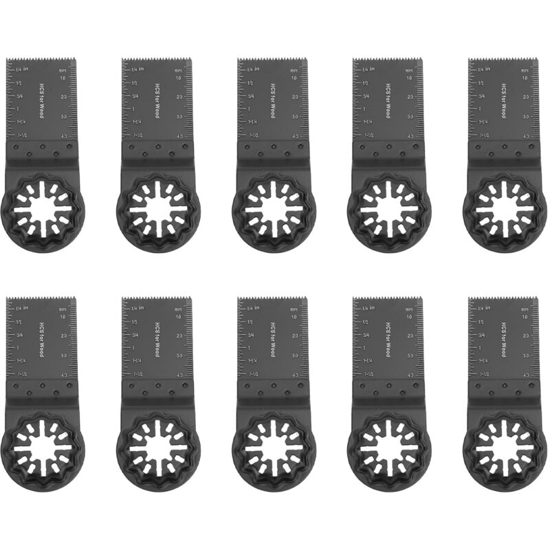 10pcs Oscillating Saw Blades, Oscillating Multitool Accessory Set, Universal Saw Blade for Dremel, Bosch, V1188-CE-Y819-19